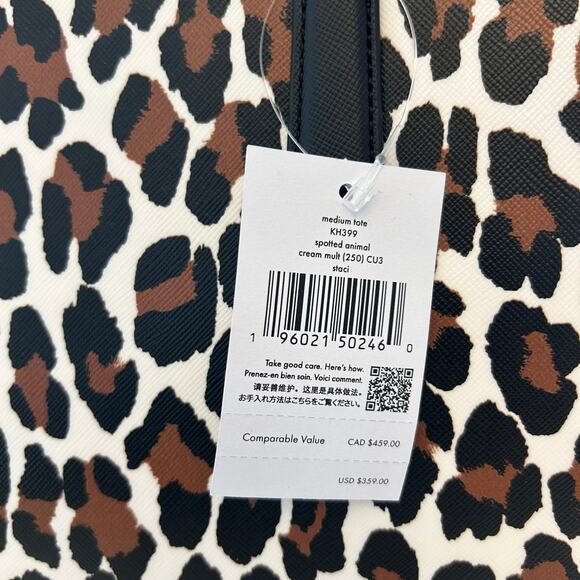 Kate Spade Purse Staci Spotted Animal Medium Tote Leopard - Picture 6 of 10